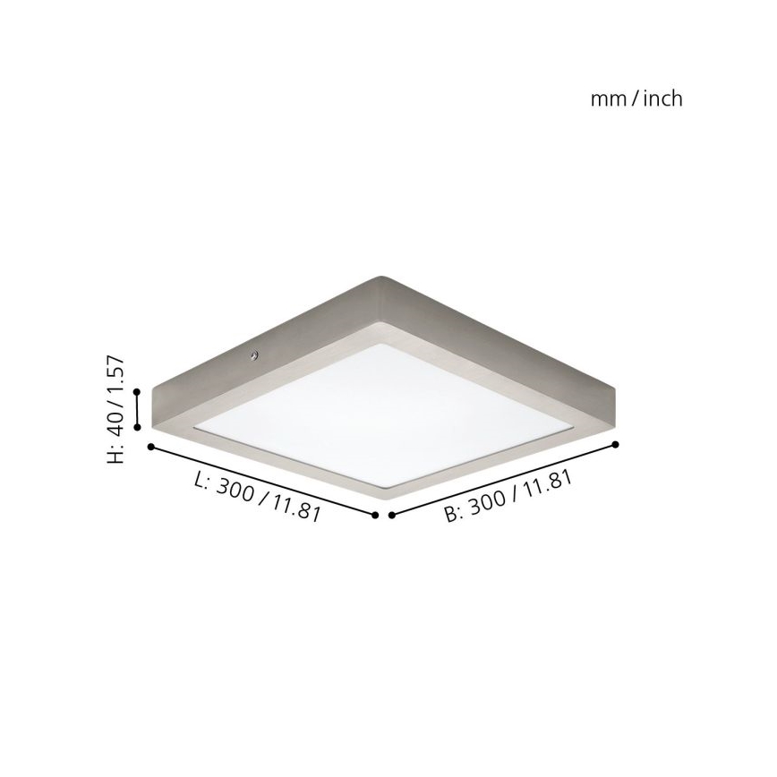 Eglo 32446 - LED-kattovalaisin FUEVA 1 LED/24W/230V