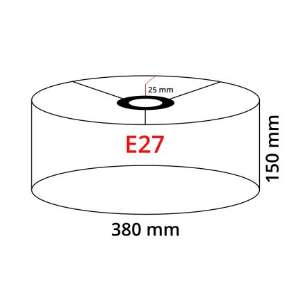 Eglo 32471 - Universaali lampunvarjostin TUNJA E27 halkaisija 38 cm valkoinen