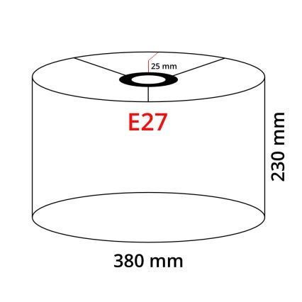 Eglo 32482 - Universaali lampunvarjostin TUNJA E27 halkaisija 38 cm valkoinen