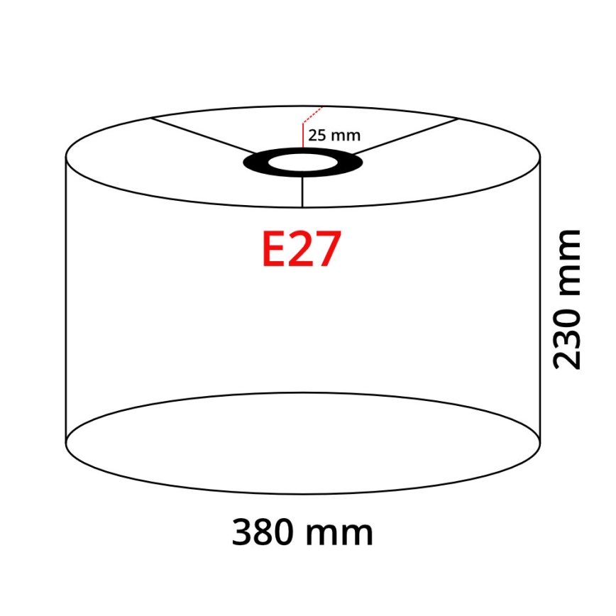 Eglo 32482 - Universaali lampunvarjostin TUNJA E27 halkaisija 38 cm valkoinen