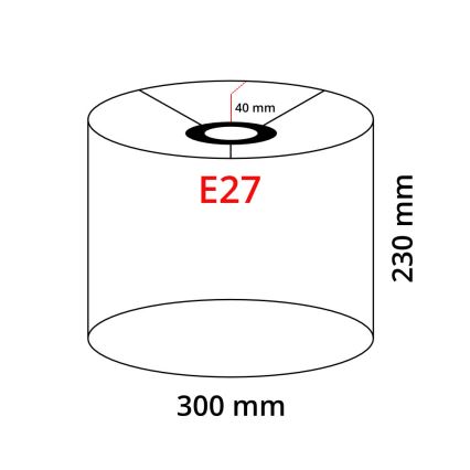 Eglo 32489 - Universaali lampunvarjostin TUNJA E27 halkaisija 30 cm harmaa