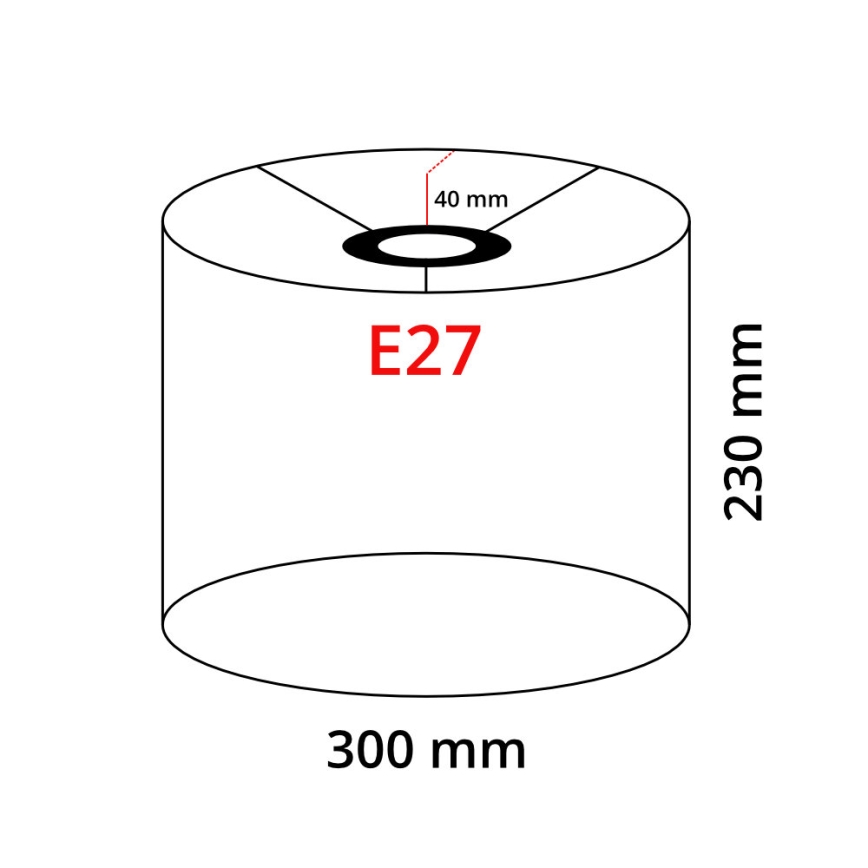 Eglo 32489 - Universaali lampunvarjostin TUNJA E27 halkaisija 30 cm harmaa