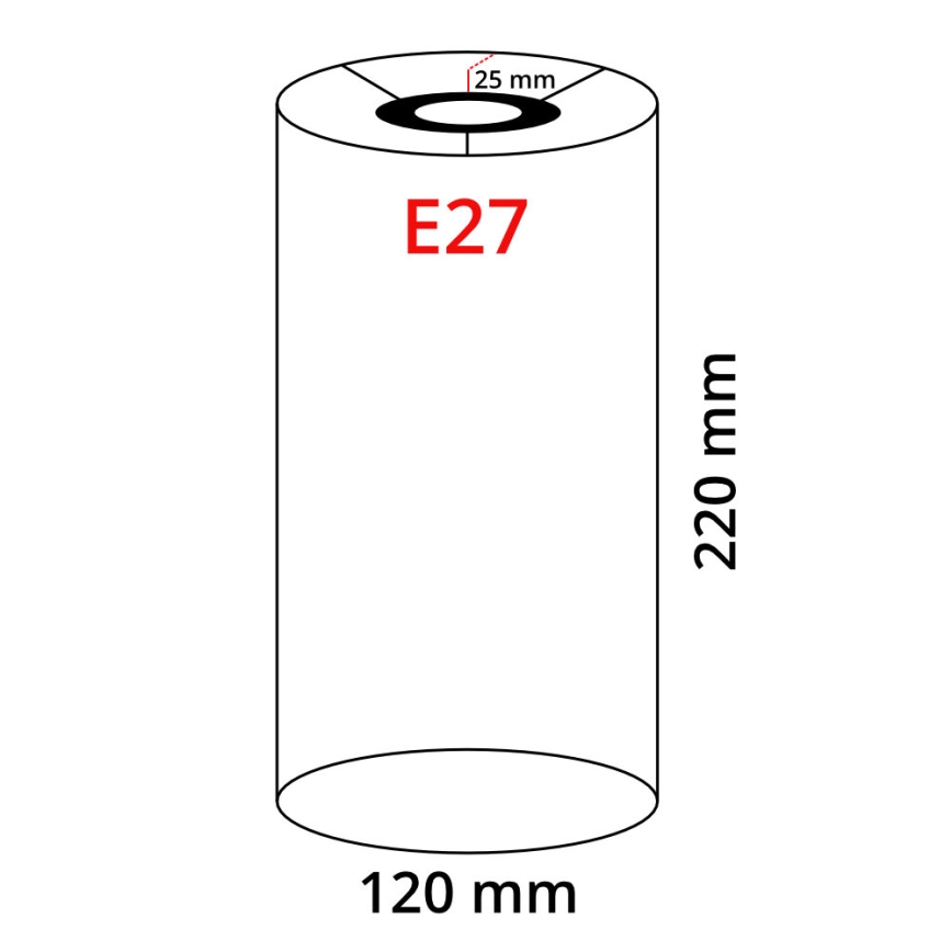 Eglo 32502 - Universaali lampunvarjostin TUNJA E27 halkaisija 12 cm ruskea