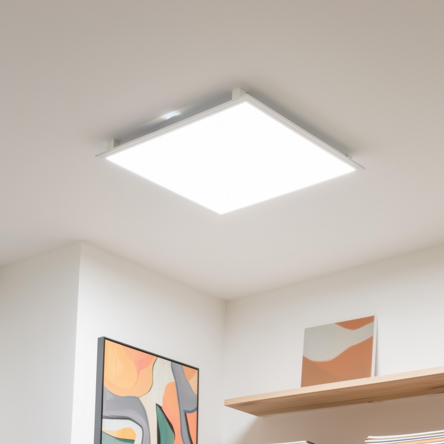 Eglo 32547 - LED RGBW Himmennettävä pinta-asennettava/upotettu paneeli 2in1 SALOBRENA-C LED/34W/230V valkoinen 60x60 cm + kaukosäädin