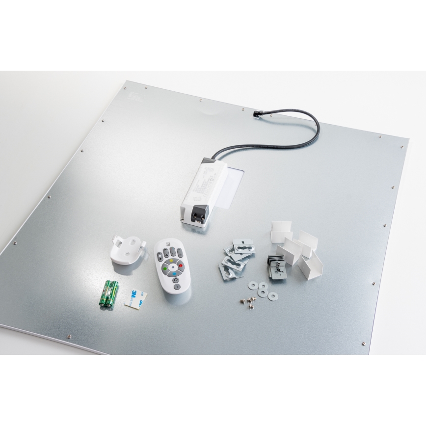 Eglo 32547 - LED RGBW Himmennettävä pinta-asennettava/upotettu paneeli 2in1 SALOBRENA-C LED/34W/230V valkoinen 60x60 cm + kaukosäädin