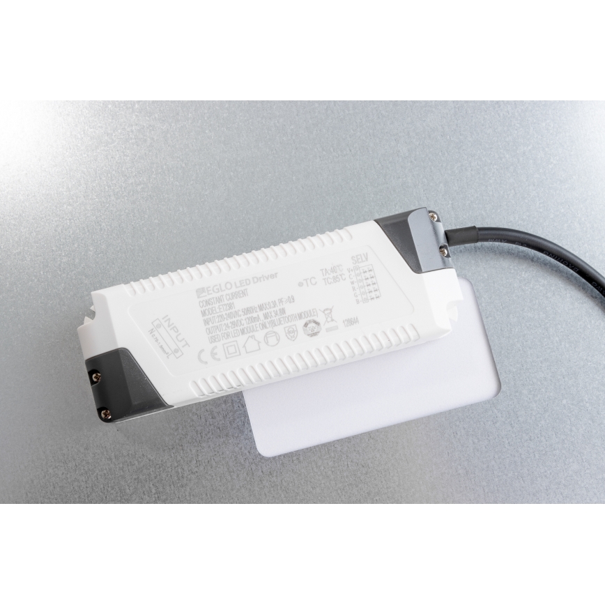 Eglo 32547 - LED RGBW Himmennettävä pinta-asennettava/upotettu paneeli 2in1 SALOBRENA-C LED/34W/230V valkoinen 60x60 cm + kaukosäädin