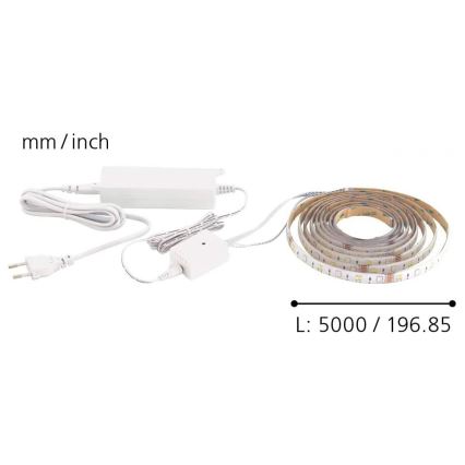 Eglo - LED-nauha 5m STRIPE-C LED-RGB/19W/230V