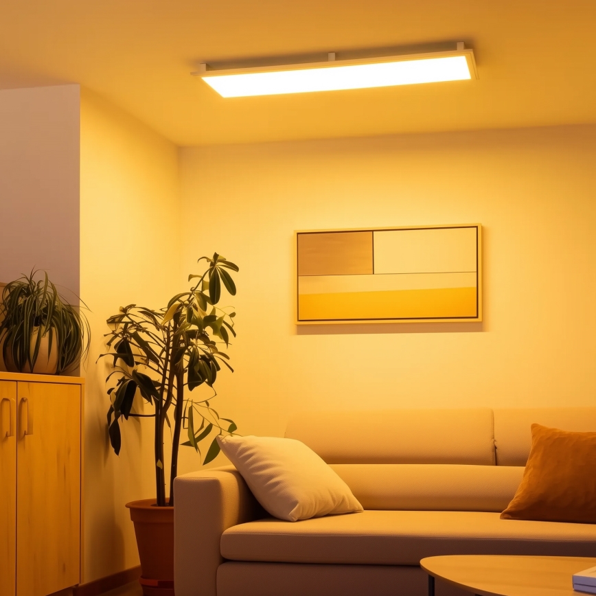 Eglo 32734 - LED RGBW himmennettävä pinta-asennettava 2-in-1 SALOBRENA-C LED/34W/230V valkoinen + kaukosäädin