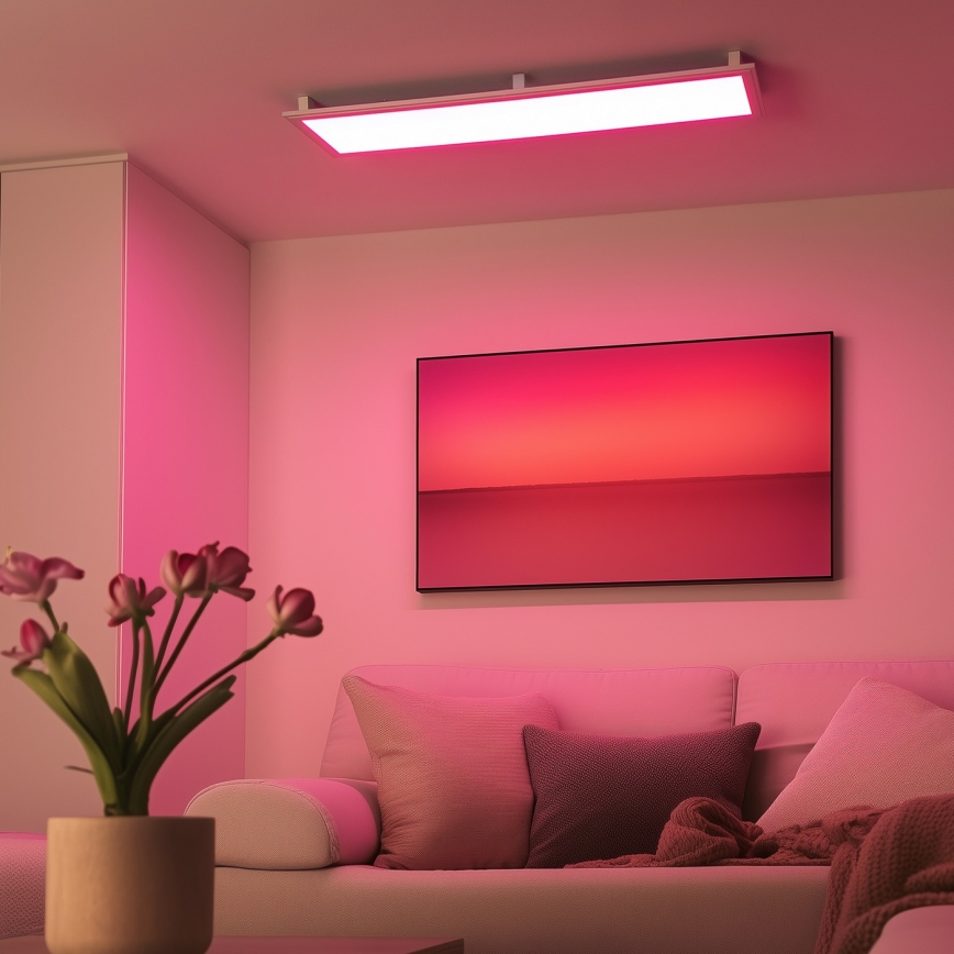 Eglo 32734 - LED RGBW Himmennettävä kiinteä/upotettu panel 2in1 SALOBRENA-C LED/34W/230V valkoinen + kauko-ohjaus