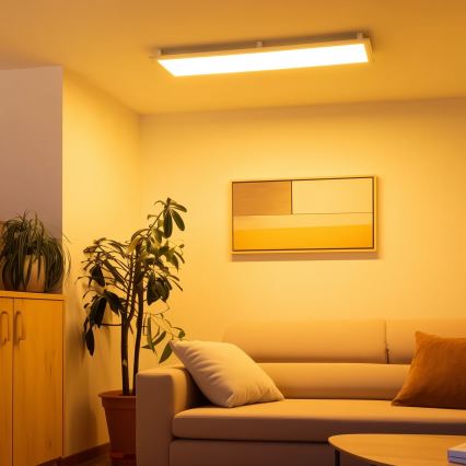 Eglo 32734 - LED RGBW Himmennettävä kiinteä/upotettu panel 2in1 SALOBRENA-C LED/34W/230V valkoinen + kauko-ohjaus