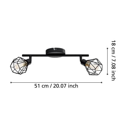 Eglo 32766 - LED-kohdevalaisin ZAPATA 2xG9/3W/230V
