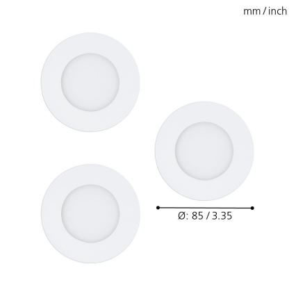 Eglo - ETTI 3x LED RGB Himmennettävä riippuva kattovalaisin FUEVA-C 1xLED/3W/230V
