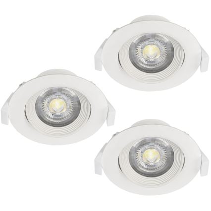 Eglo - SETTI 3x Upotettu valo SARTIANO 1xLED/5W/230V