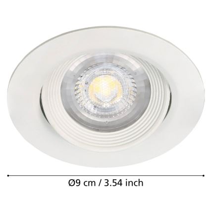Eglo - SETTI 3x Upotettu valo SARTIANO 1xLED/5W/230V