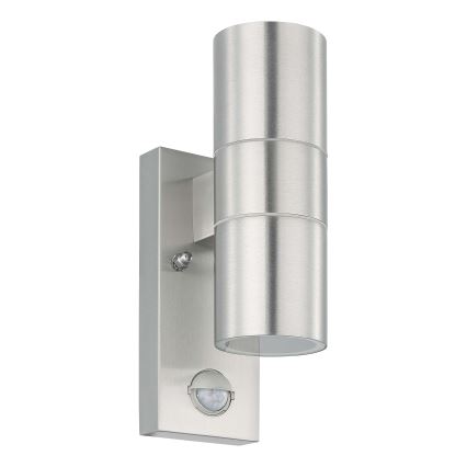 Eglo 32898 - LED-ulkoseinävalaisin anturilla RIGA 5 2xGU10/3W/230V IP44