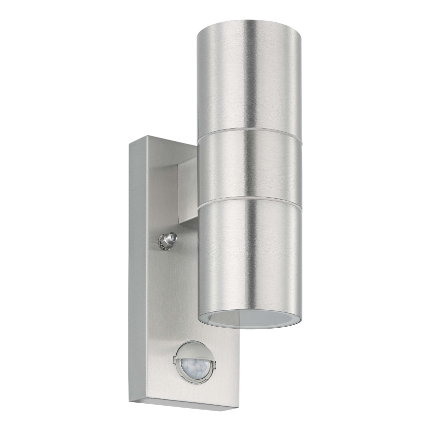 Eglo 32898 - LED-ulkoseinävalaisin anturilla RIGA 5 2xGU10/3W/230V IP44