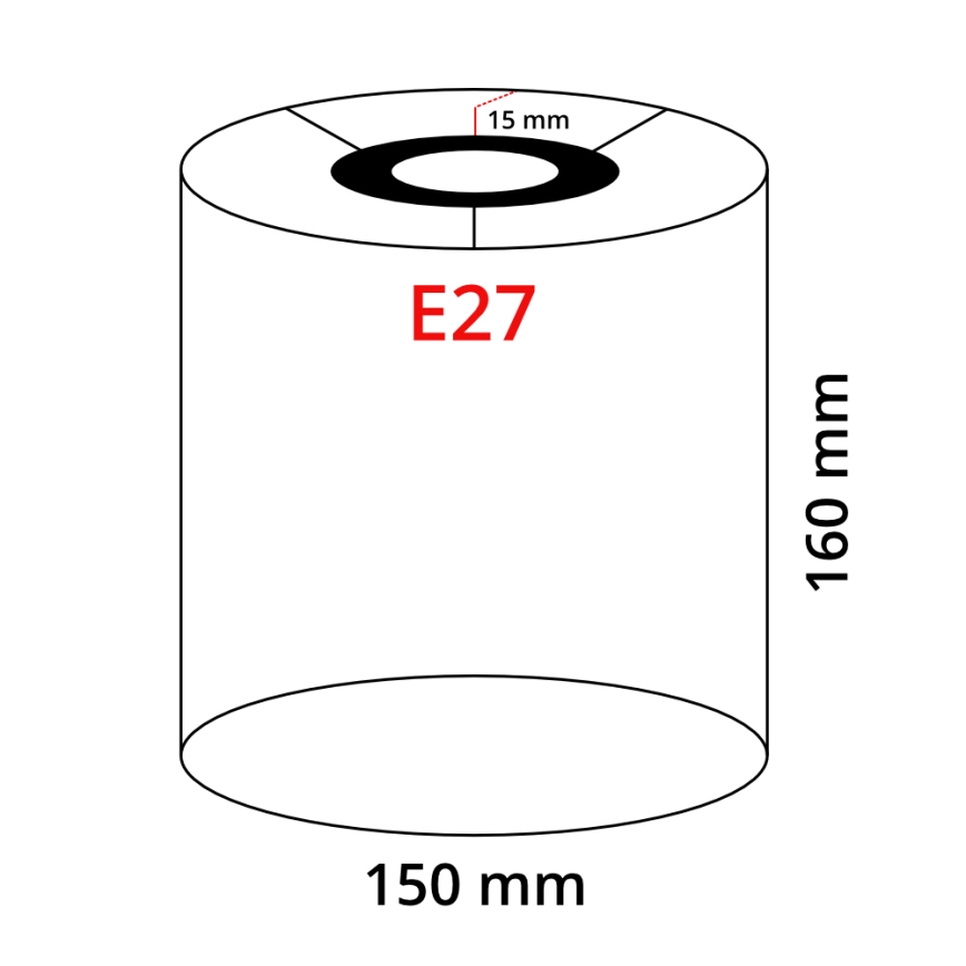 Eglo 32912 - Universaali lampunvarjostin TUNJA E27 halkaisija 15 cm kerma