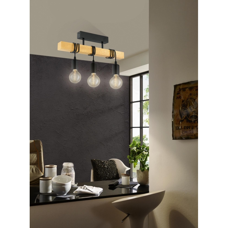 Eglo 32915 - Kiinteä kattokruunu TOWNSHEND 3xE27/60W/230V