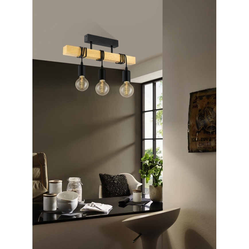 Eglo 32915 - Kiinteä kattokruunu TOWNSHEND 3xE27/60W/230V