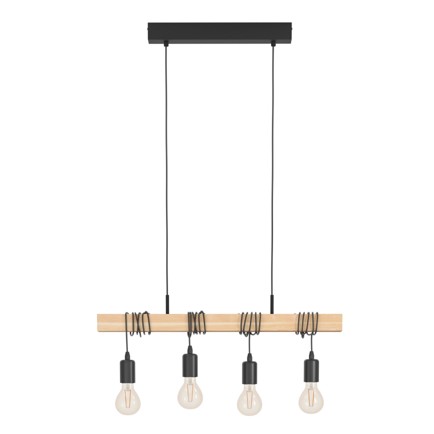 Eglo 32916 - Kattokruunu narulla TOWNSHEND 4xE27/60W/230V
