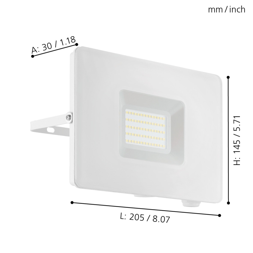 Eglo 33155 - LED-valonheitin FAEDO 3 LED/50W/230V IP65