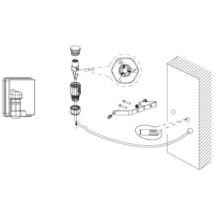 Eglo 33155 - LED-valonheitin FAEDO 3 LED/50W/230V IP65