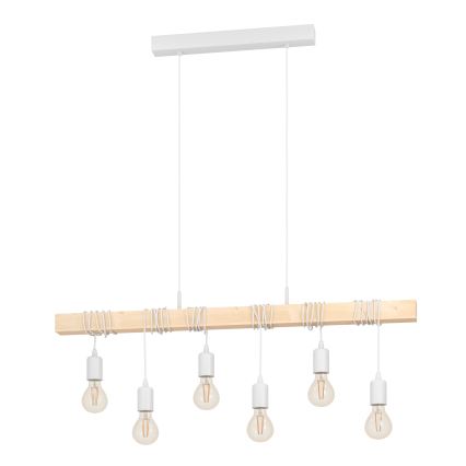 Eglo 33165 - Kattokruunu narulla TOWNSHEND 6xE27/60W/230V