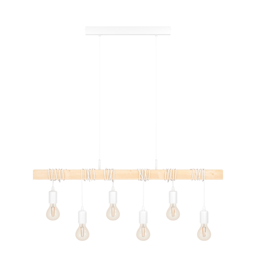 Eglo 33165 - Kattokruunu narulla TOWNSHEND 6xE27/60W/230V