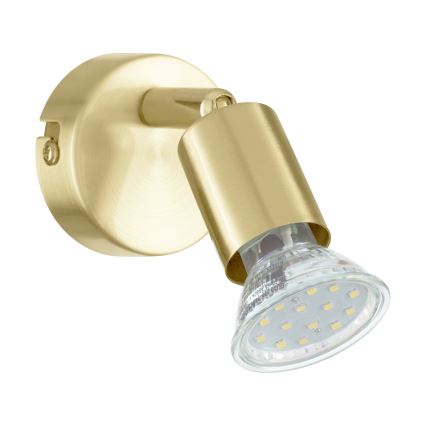 Eglo - LED-seinävalaisin 1xGU10/2,8W/230V 3000K kulta