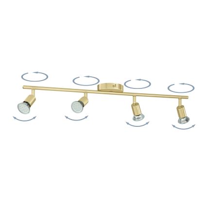 Eglo - LED-kohdevalaisin 4xGU10/2,8W/230V 3000K kulta