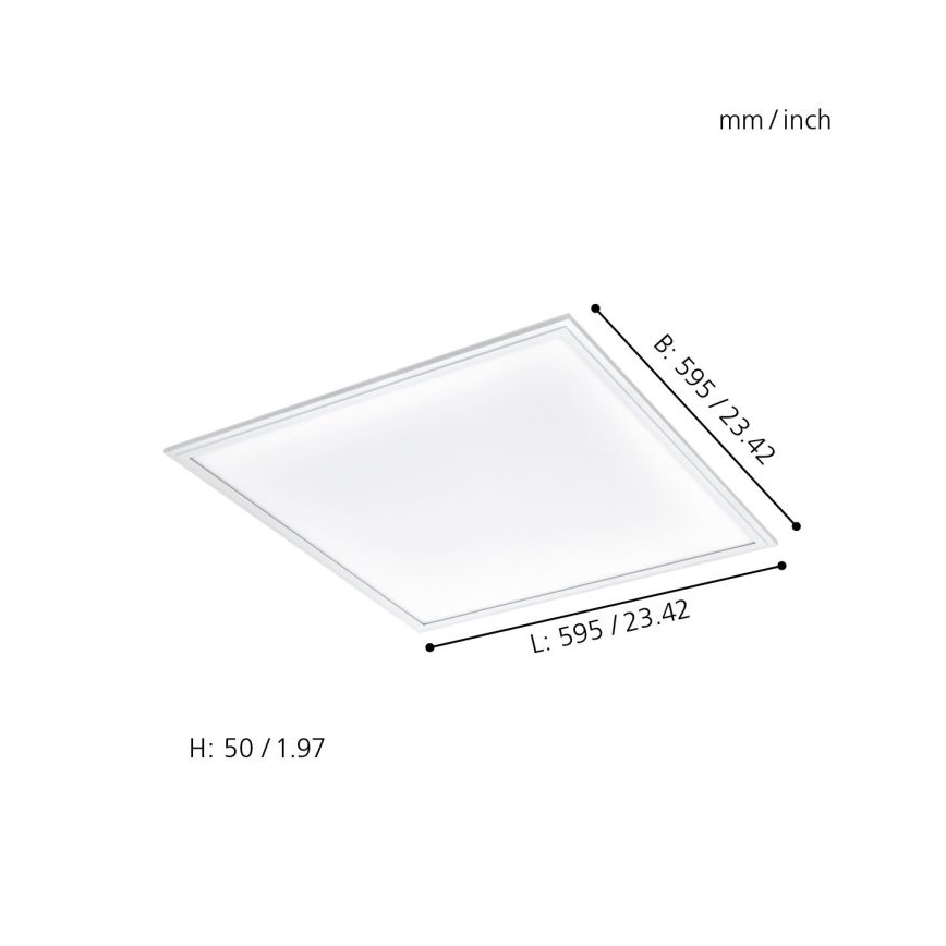 Eglo 33204 - LED RGBW Himmennysvalo SALOBRENA-C LED/34W/230V 2700-6500K + kauko-ohjaus
