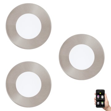 Eglo 33216 - SETTI 3x LED RGBW Himmennettävä riippuva kattovalaisin FUEVA-C LED/3W/230V