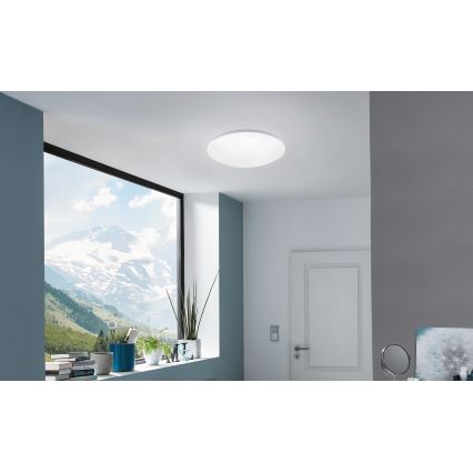 Eglo 33219 - LED RGBW himmennettävä kattovalaisin GIRON-C, LED 17W, 230V, halkaisija 30 cm, valkoinen