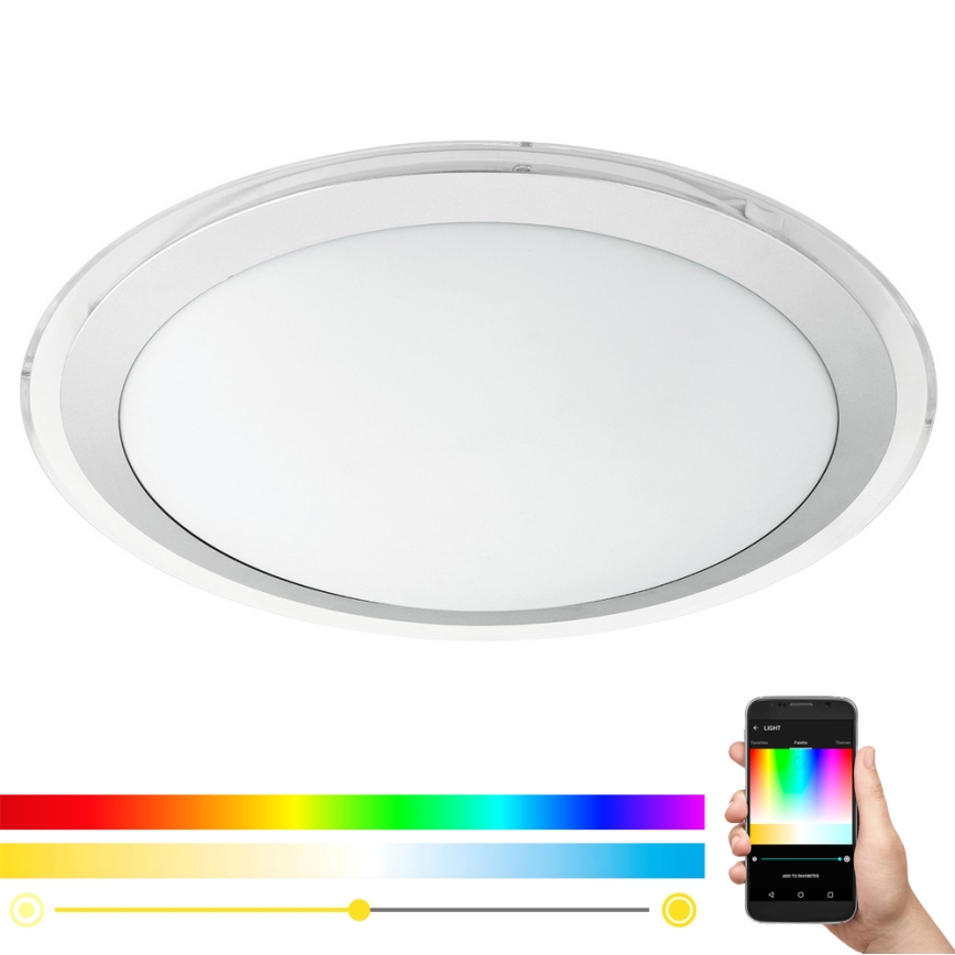 Eglo 33255 - LED RGBW himmennettävä kattovalaisin COMPETA-C LED/17W/230V 2700–6500 K Ø 43 cm