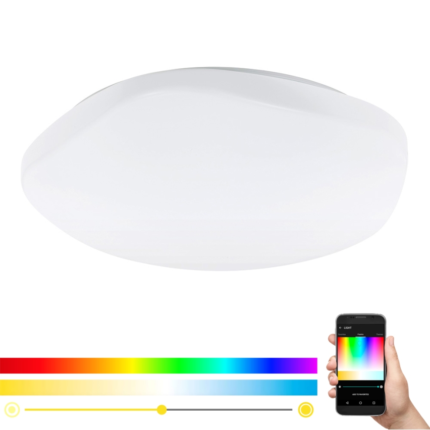 Eglo 33272 - LED RGBW Himmennettävä kattovalo TOTARI-C LED/34W/230V 2700-6500K valkoinen + kauko-ohjaus