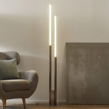 Eglo 33323 - LED RGBW Himmennettävä lattiavalaisin FRAIOLI-C 2xLED/17W/230V 2700-6500K mattakromi