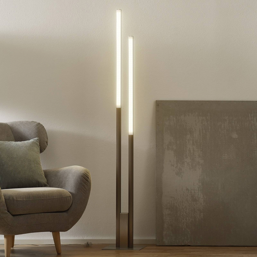 Eglo 33323 - LED RGBW Himmennettävä lattiavalaisin FRAIOLI-C 2xLED/17W/230V 2700-6500K mattakromi