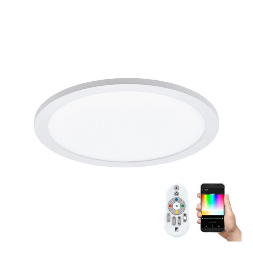 Eglo 33341 - himmennettävä LED RGBW -kattovalaisin SARSINA-C, LED/16W/230V, 2700–6500K, halkaisija 30 cm + kauko-ohjain