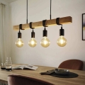 Eglo 33378 - LED-kattokruunu johdossa TOWNSHEND 4xE27/4W/230V 2200K beige/musta