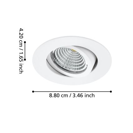 Eglo - SETTI 3xLED Himmennysvalo 3xLED/6W/230V valkoinen