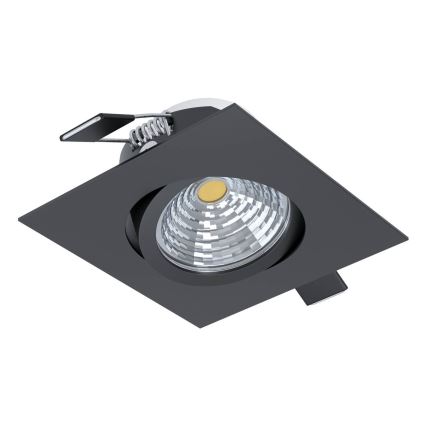 Eglo - LED Himmennettävä upotettava valo/6W/230V musta