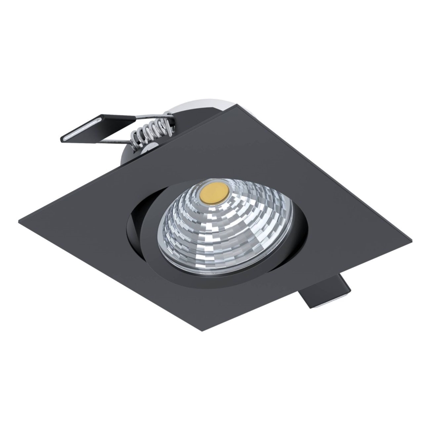 Eglo - LED Himmennettävä upotettava valo/6W/230V musta
