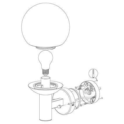 Eglo 33564 - LED-ulkovalaisin NISIA-C LED/9W/230V IP44