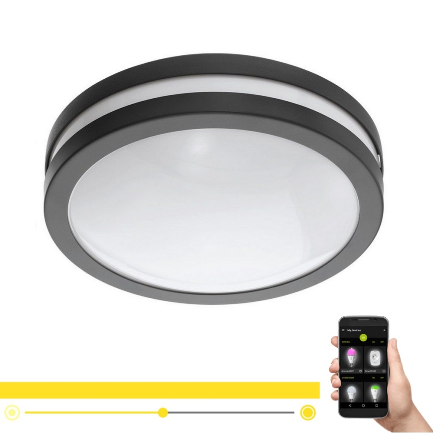 Eglo 33571 - LED himmennettävä kylpyhuonevalaisin LOCANA-C LED/14W/230V IP44 musta