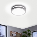 Eglo 33572 - himmennettävä LED-kylpyhuoneen kattovalaisin LOCANA-C LED/14W/230V IP44 hopea