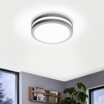 Eglo 33572 - himmennettävä LED-kylpyhuoneen kattovalaisin LOCANA-C LED/14W/230V IP44 hopea
