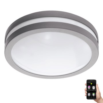 Eglo 33572 - Himmennettävä LED-valaisin kylpyhuoneeseen LOCANA-C LED/14W/230V IP44 hopea