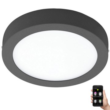 Eglo 33577 - Himmennettävä LED-kattovalaisin ARGOLIS-C LED/16,5W/230V IP44 antrasiitti