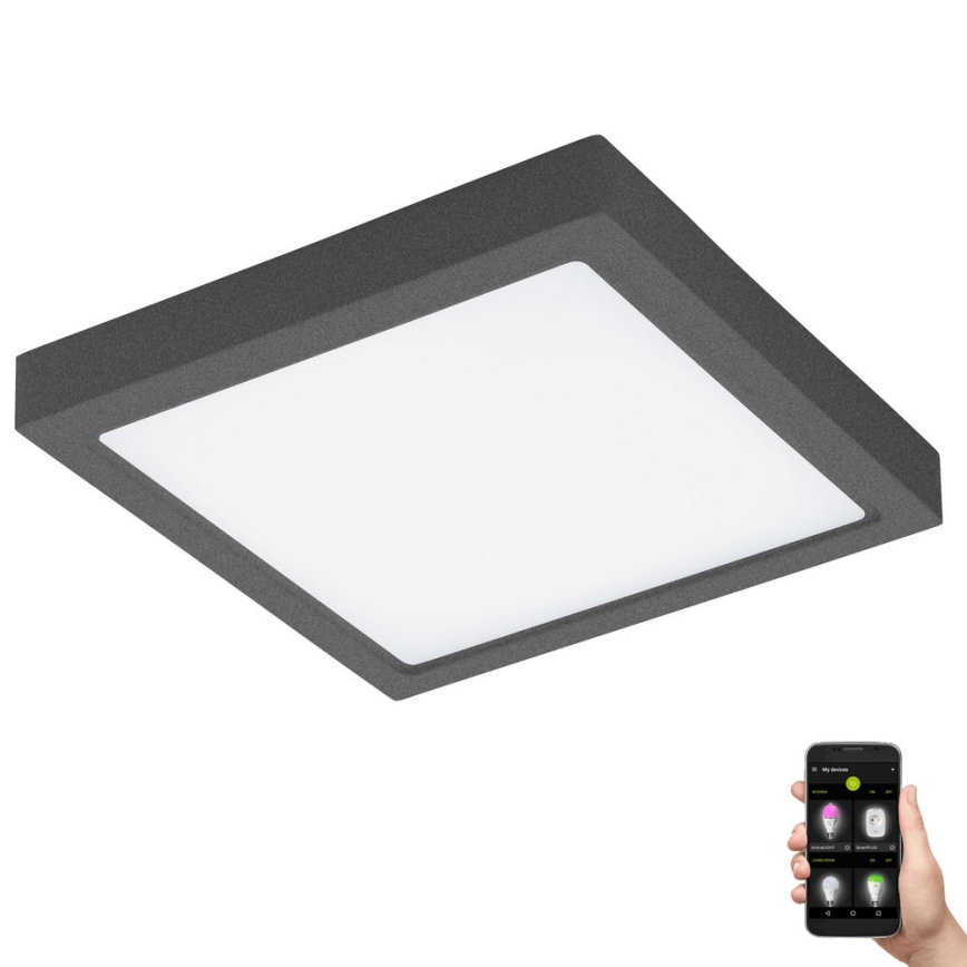 Eglo 33578- Himmennettävä LED-valaisin kylpyhuoneeseen ARGOLIS-C LED/22W/230V IP44 antrasiitti