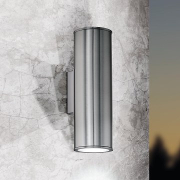 Eglo 33582 - LED RGBW Himmennettävä ulko wall valaistus RIGA 2xGU10/5W/230V IP44